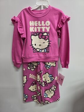 Hello Kitty Bright Pink Ruffle Sleeve Set